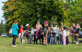 uczestnicy w trakcie zabawy podczas pikniku country