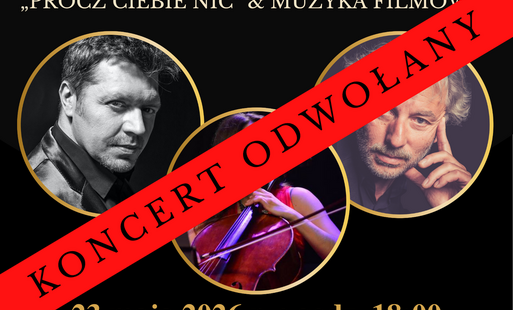 plakat o odwołaniu koncertu