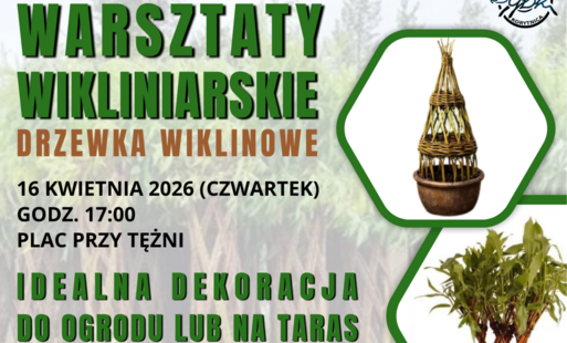 plakat o warsztatach wiklinowych