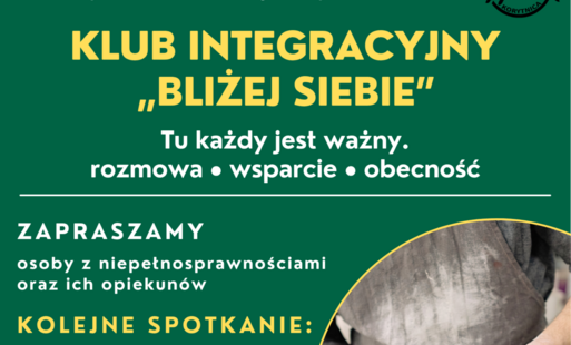 plakat o klubie integracyjnym 18.04
