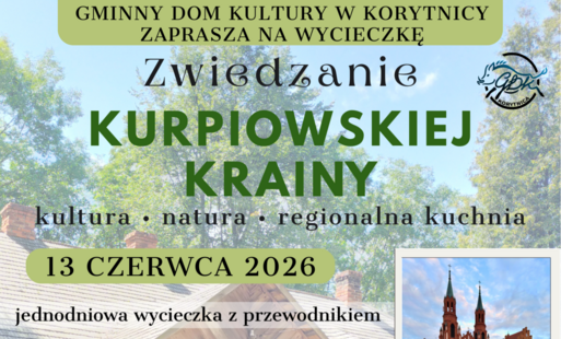 plakat o wyjeżdzie do Kurpiowskiej Krainy