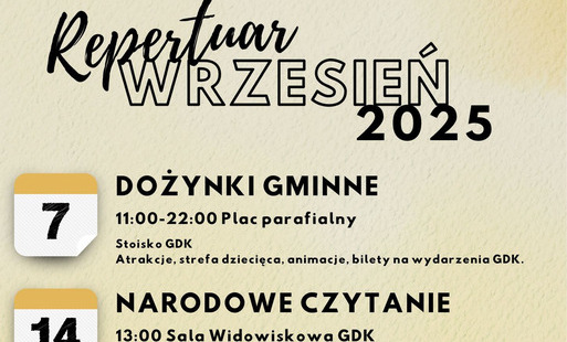 Zdjęcie do Repertuar wrzesień 2025